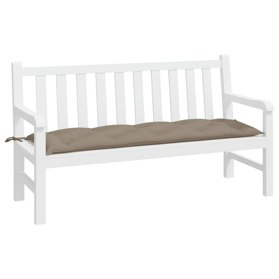 Coussin de banc de jardin taupe 150x50x7 cm tissu oxford - 3