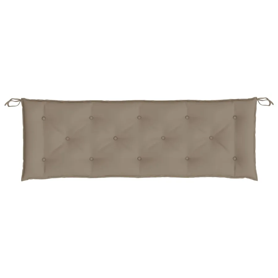 Coussin de banc de jardin taupe 150x50x7 cm tissu oxford - 4