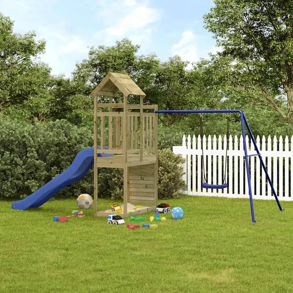 Aire de jeux d'extérieur bois de pin imprégné