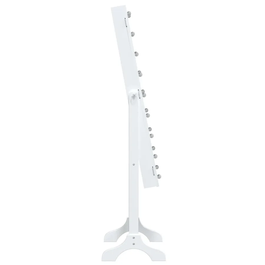Miroir sur pied blanc avec LED blanc 34x37x146 cm - 10