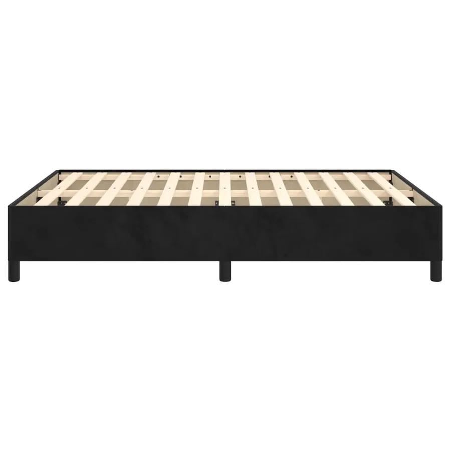 Cadre de lit sans matelas noir 140x200 cm velours - 6