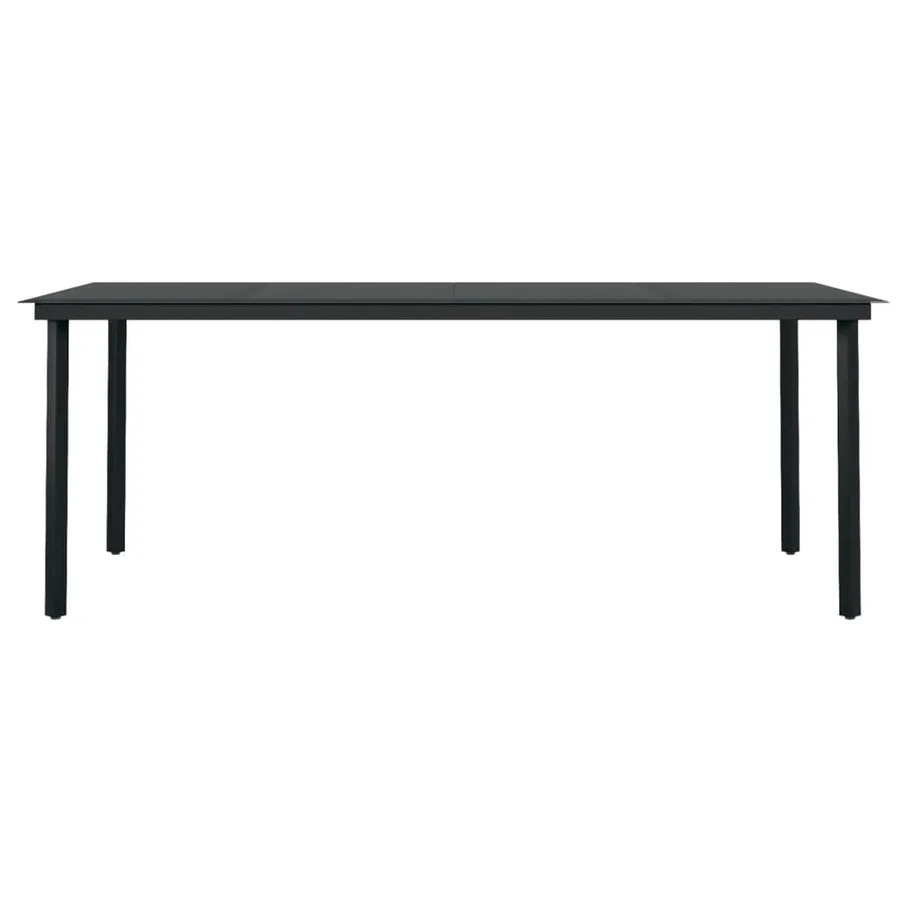 Ensemble à manger de jardin 7 pcs Noir - 5