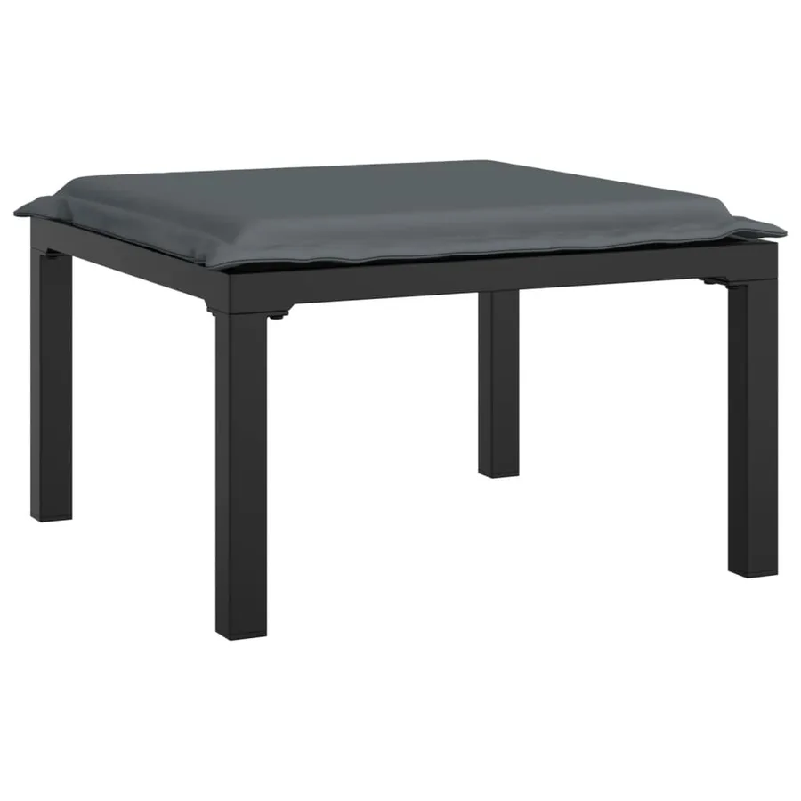 Salon de jardin 7 pcs noir et gris résine tressée - 8