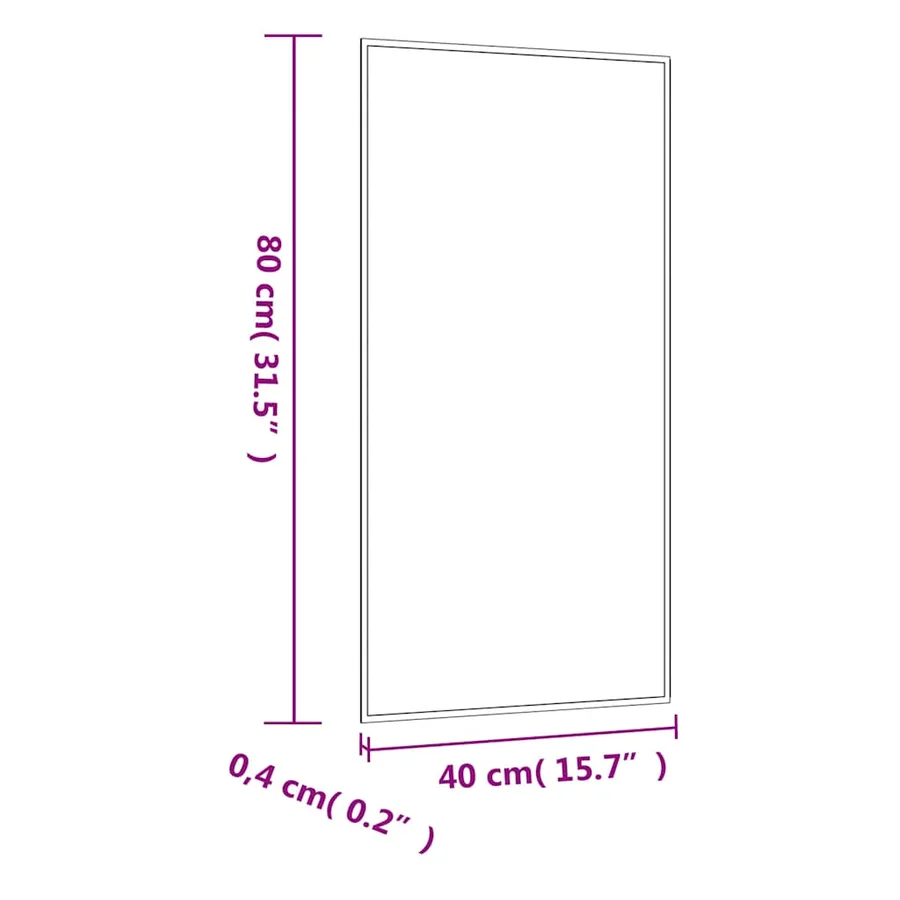 Miroir mural 40x80 cm Verre Rectangulaire - 6