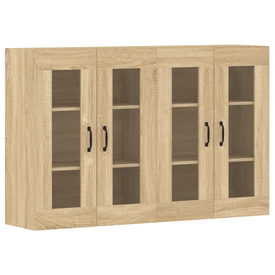 Armoires murales 2 pcs chêne sonoma bois d'ingénierie - 2