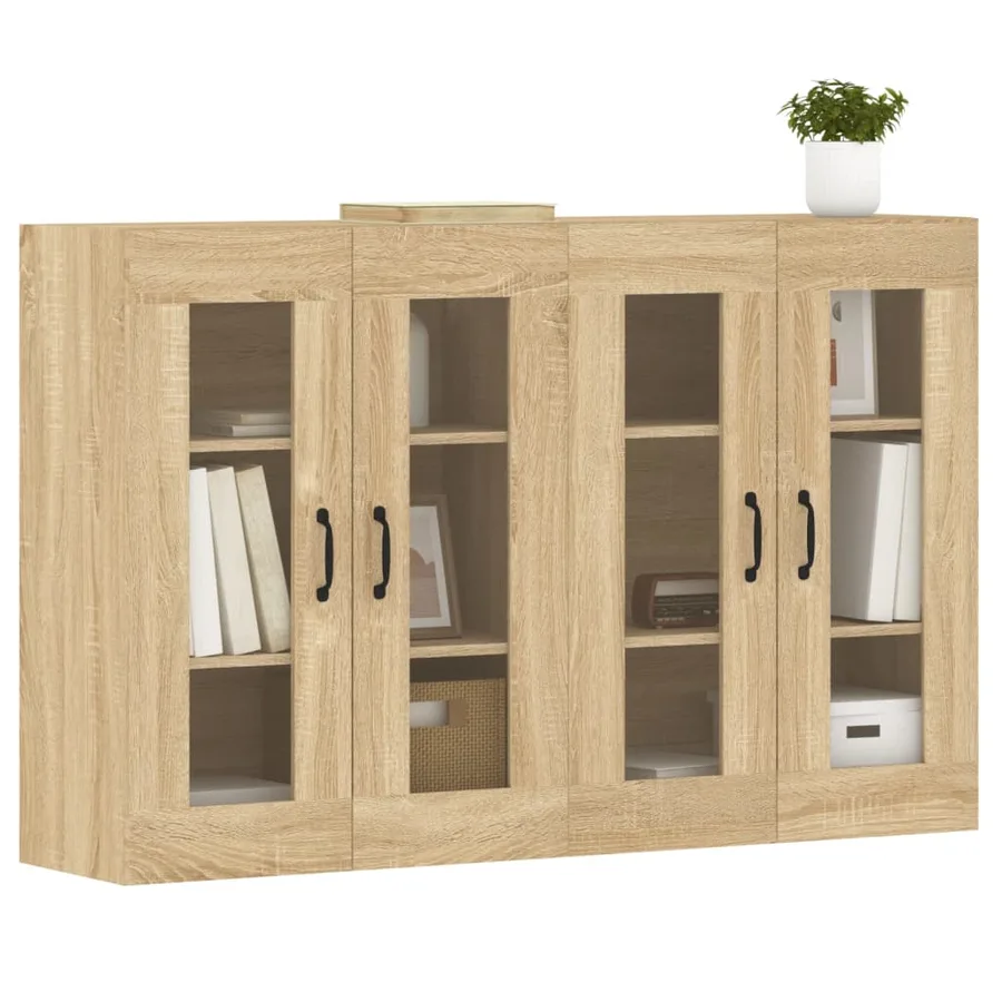 Armoires murales 2 pcs chêne sonoma bois d'ingénierie - 3