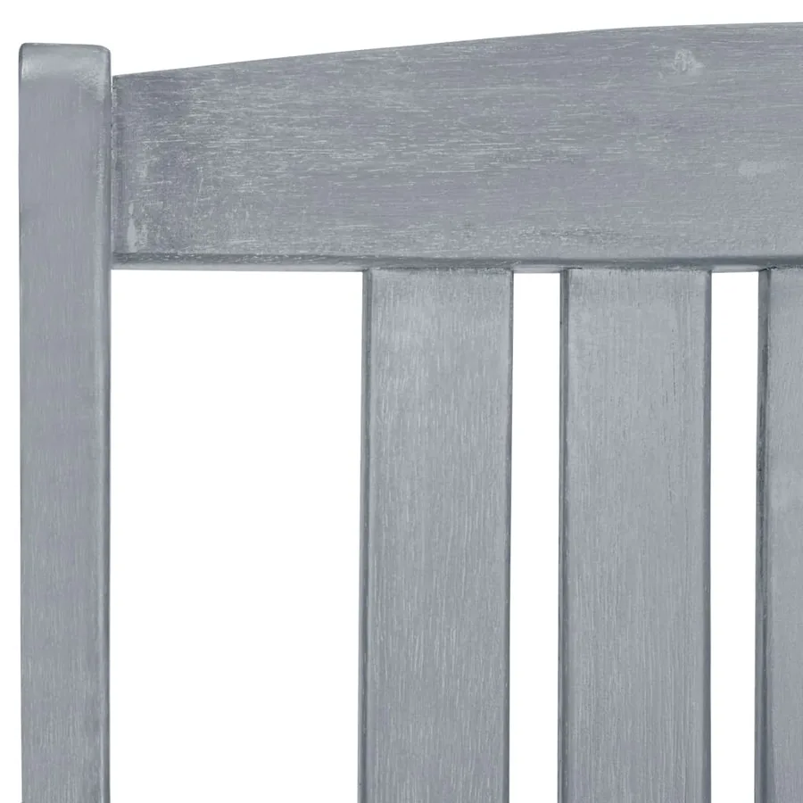 Chaises de jardin et coussins lot de 4 Gris Bois acacia massif - 7