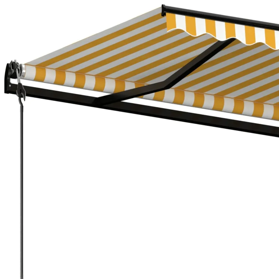 Auvent rétractable automatique 500x300 cm Jaune et blanc - 5
