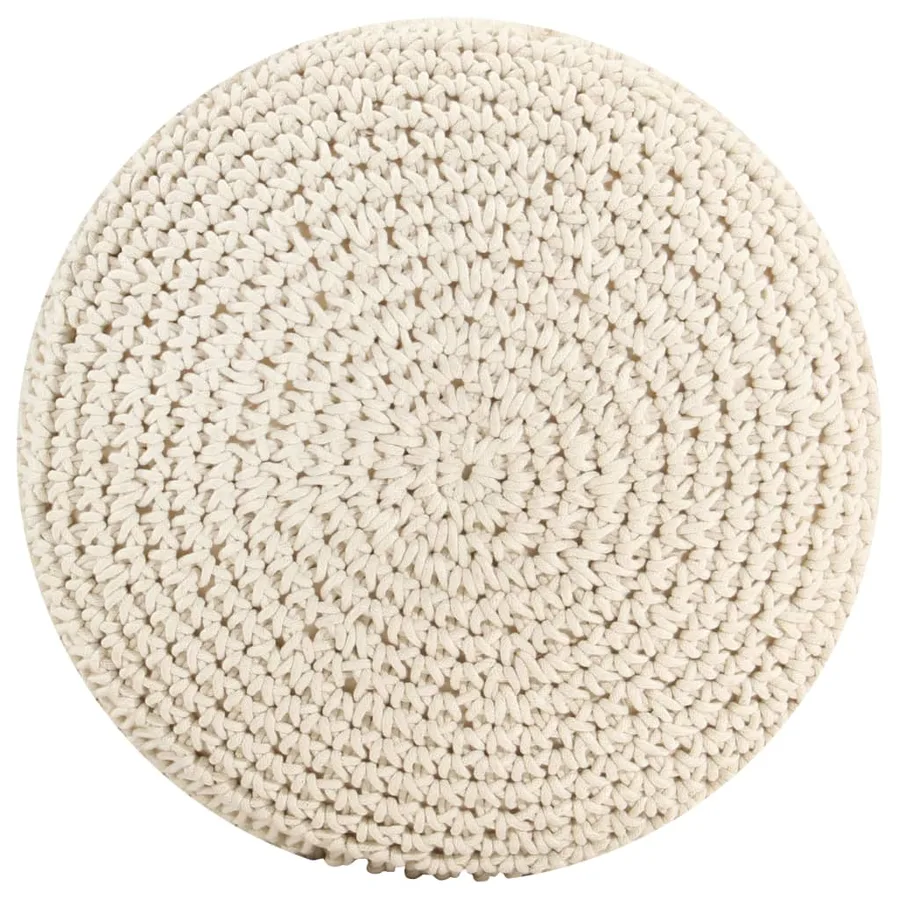Pouf fait à la main en macramé 45x30 cm Coton - 2