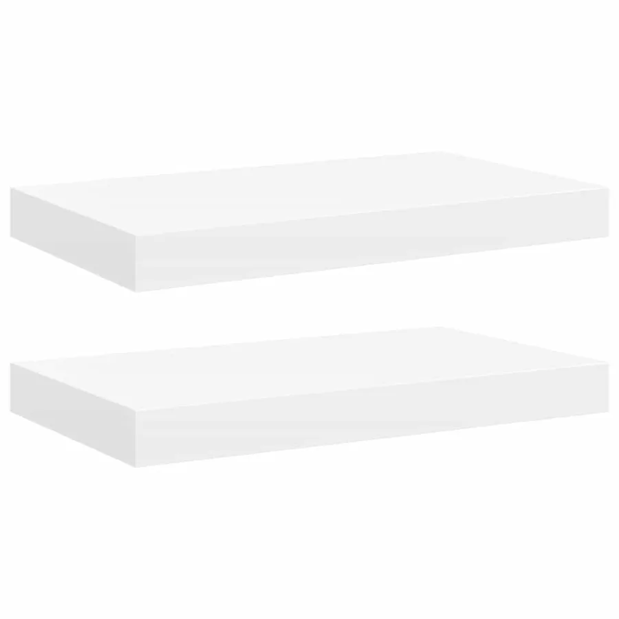Étagères murales flottantes 2 pcs blanc 40x23,5x3,8 cm MDF - 2