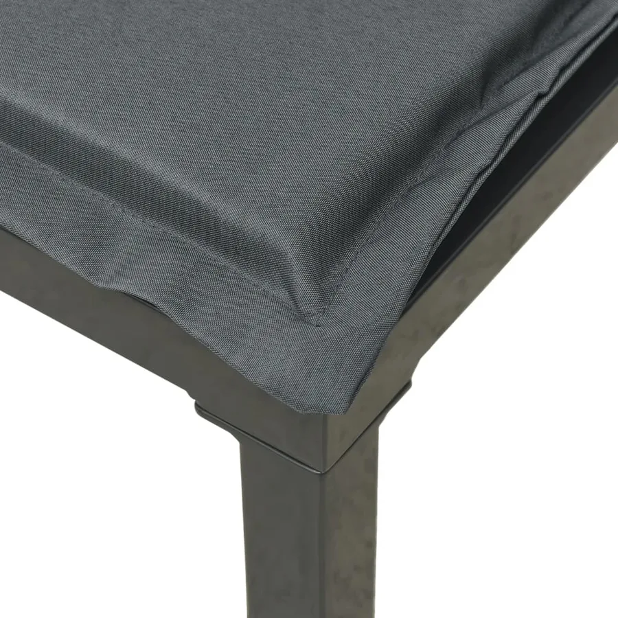 Salon de jardin 4 pcs noir et gris résine tressée - 7