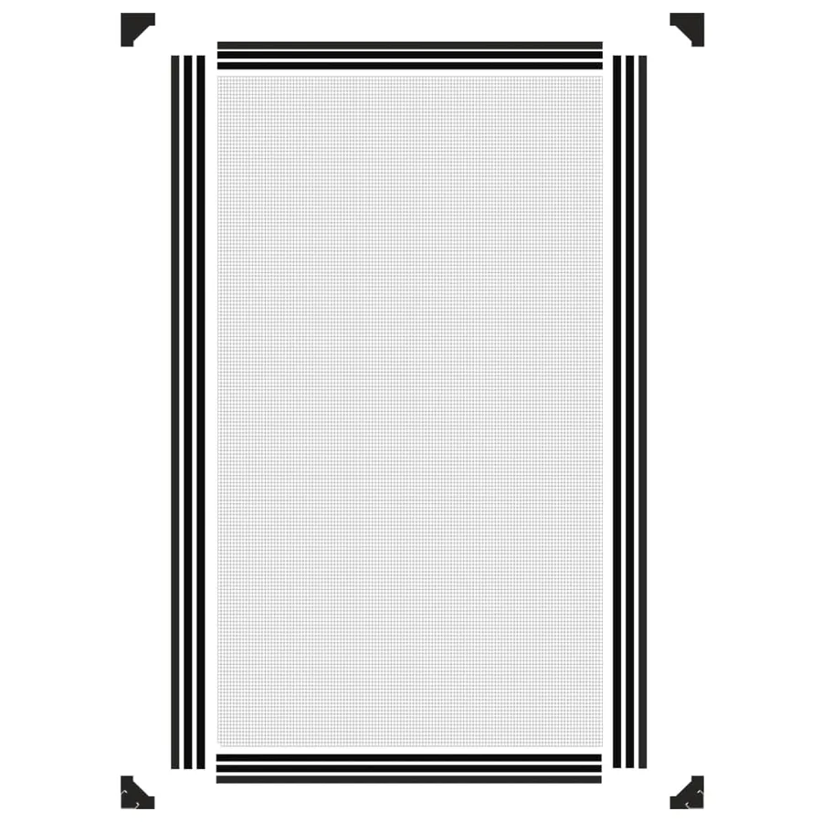 Moustiquaire magnétique pour fenêtres anthracite 80x140 cm - 6