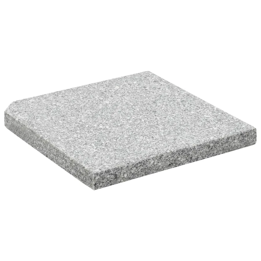 Plaques de poids de parasol 4 pcs Granit Gris Carré 100 kg - 4