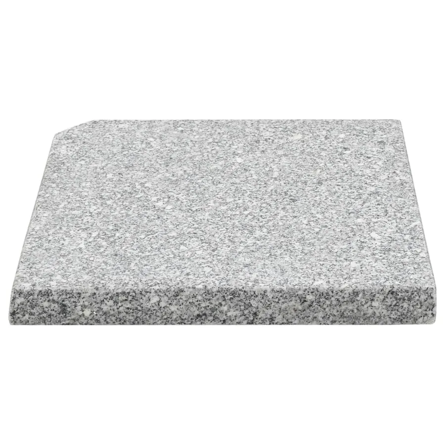 Plaques de poids de parasol 4 pcs Granit Gris Carré 100 kg - 5