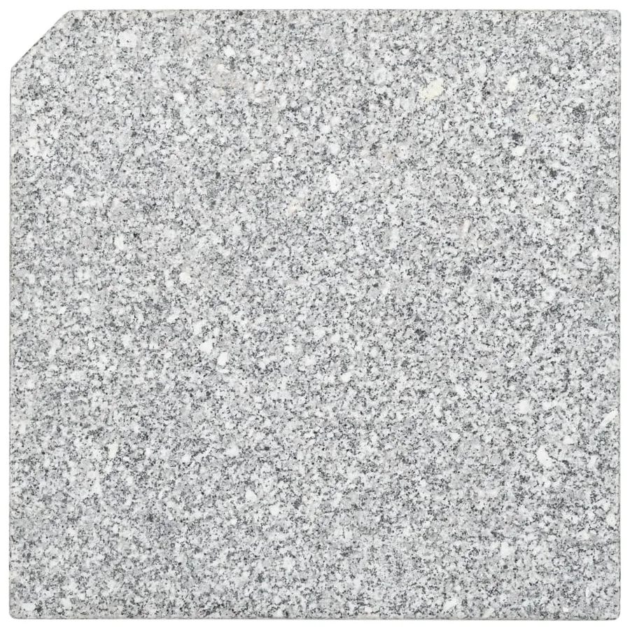 Plaques de poids de parasol 4 pcs Granit Gris Carré 100 kg - 6