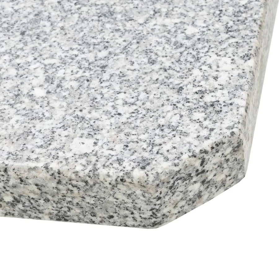 Plaques de poids de parasol 4 pcs Granit Gris Carré 100 kg - 7