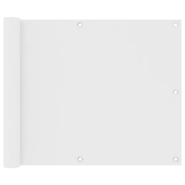 Écran de balcon Blanc 75x600 cm Tissu Oxford