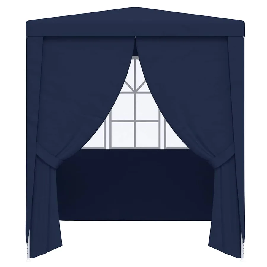 Tente de réception avec parois latérales 2x2 m Bleu 90 g/m² - 3