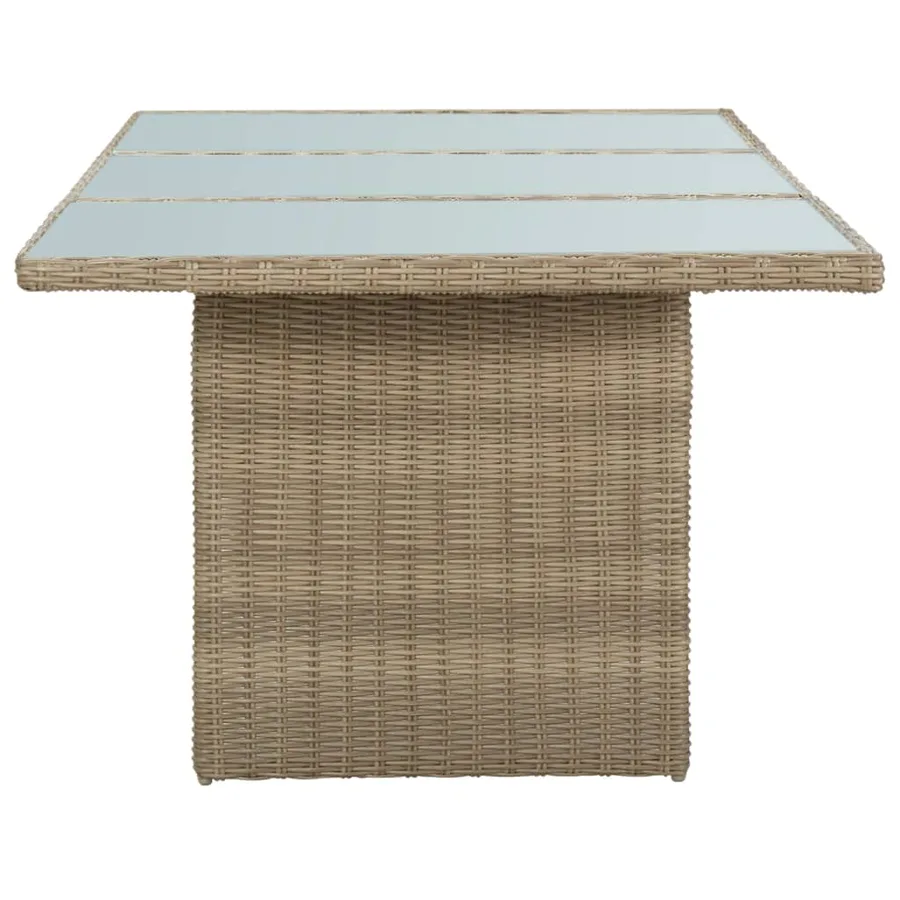Ensemble à manger de jardin 7 pcs Résine tressée Marron - 11