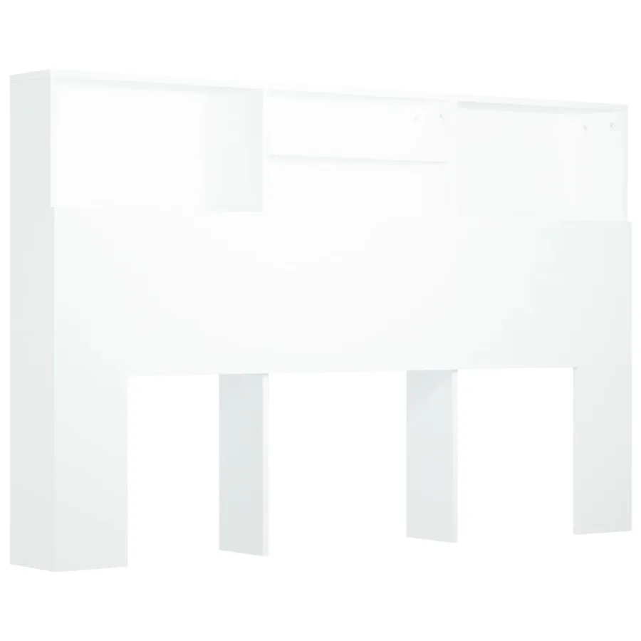 Armoire de tête de lit Blanc 160x19x103,5 cm - 2