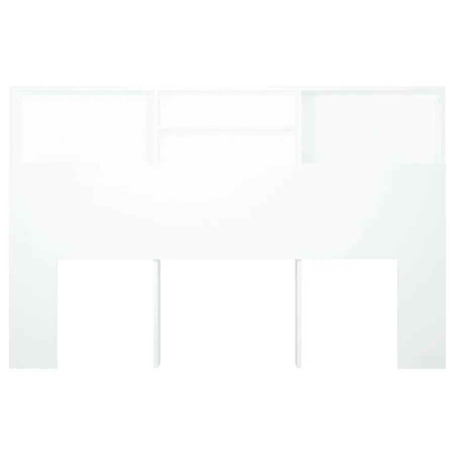 Armoire de tête de lit Blanc 160x19x103,5 cm - 5