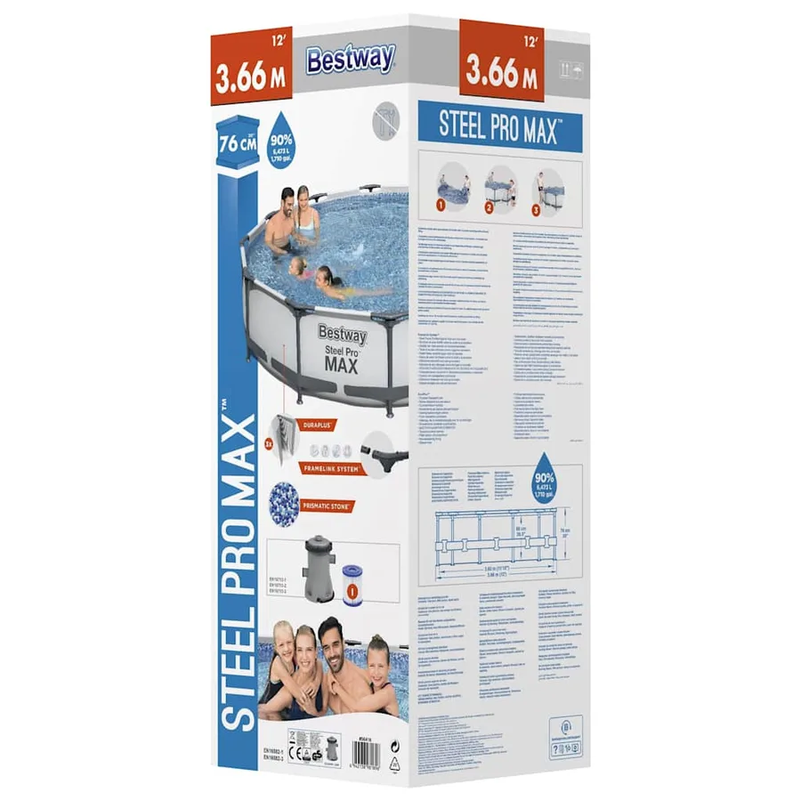 Bestway Ensemble de piscine Steel Pro MAX 366x76 cm - 5