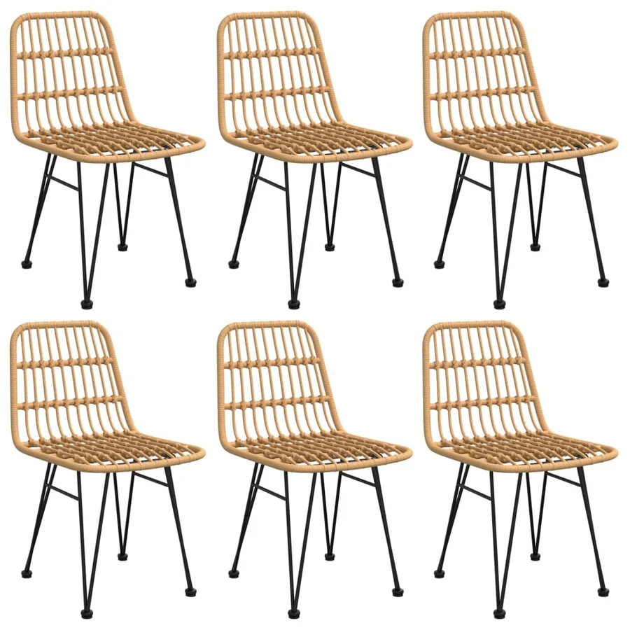 Ensemble à manger de jardin 7 pcs Résine tressée - 4