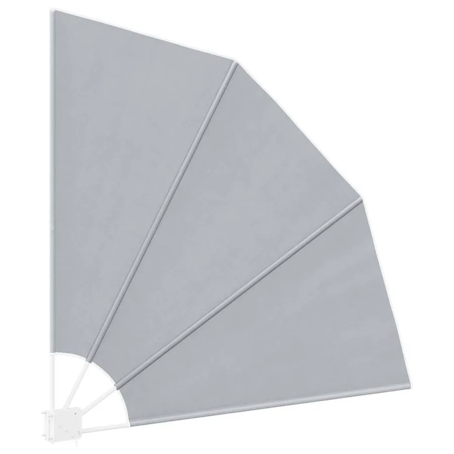 Auvent latéral pliable de balcon Gris 140x140 cm - 5