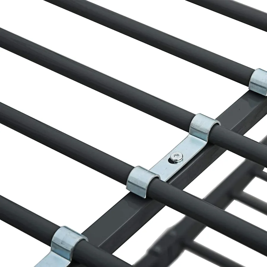 Lit superposé sans matelas noir métal 90x200 cm - 7
