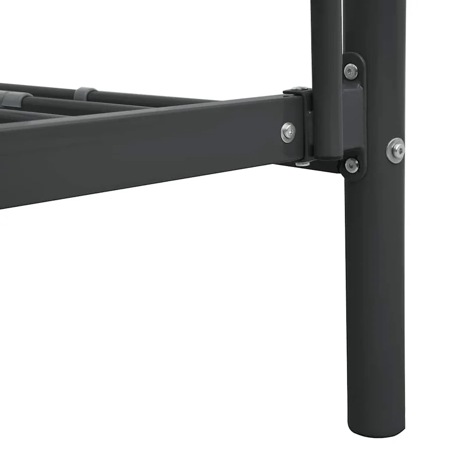 Lit superposé sans matelas noir métal 90x200 cm - 8