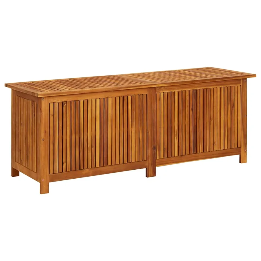 Boîte de rangement de jardin 150x50x58 cm Bois d'acacia solide - 2