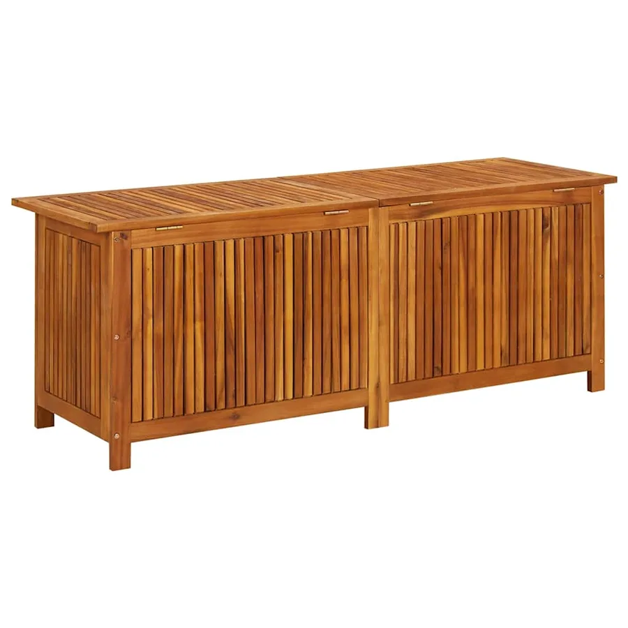 Boîte de rangement de jardin 150x50x58 cm Bois d'acacia solide - 6