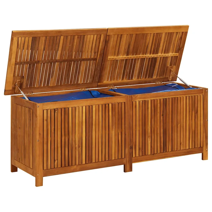 Boîte de rangement de jardin 150x50x58 cm Bois d'acacia solide - 7