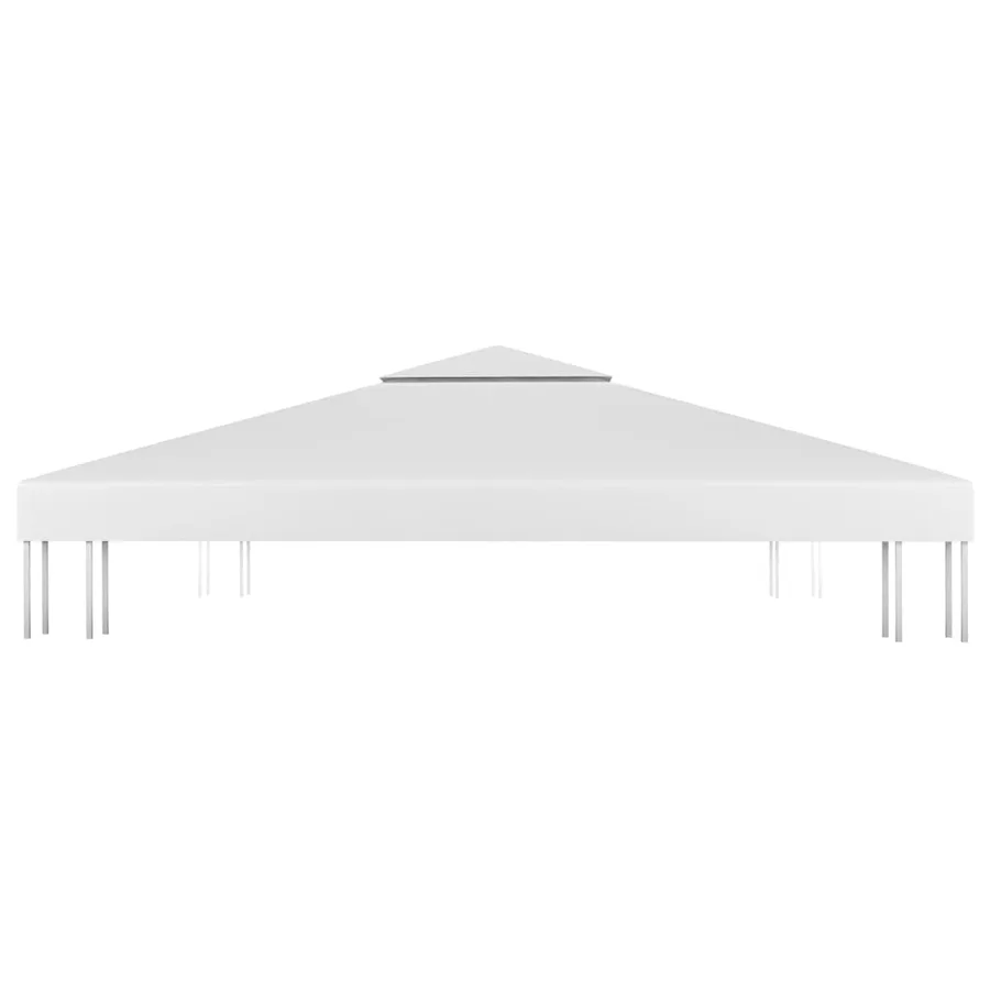 Toile de toit de belvédère 2 niveaux 310 g/m² 4x3 m Blanc - 4