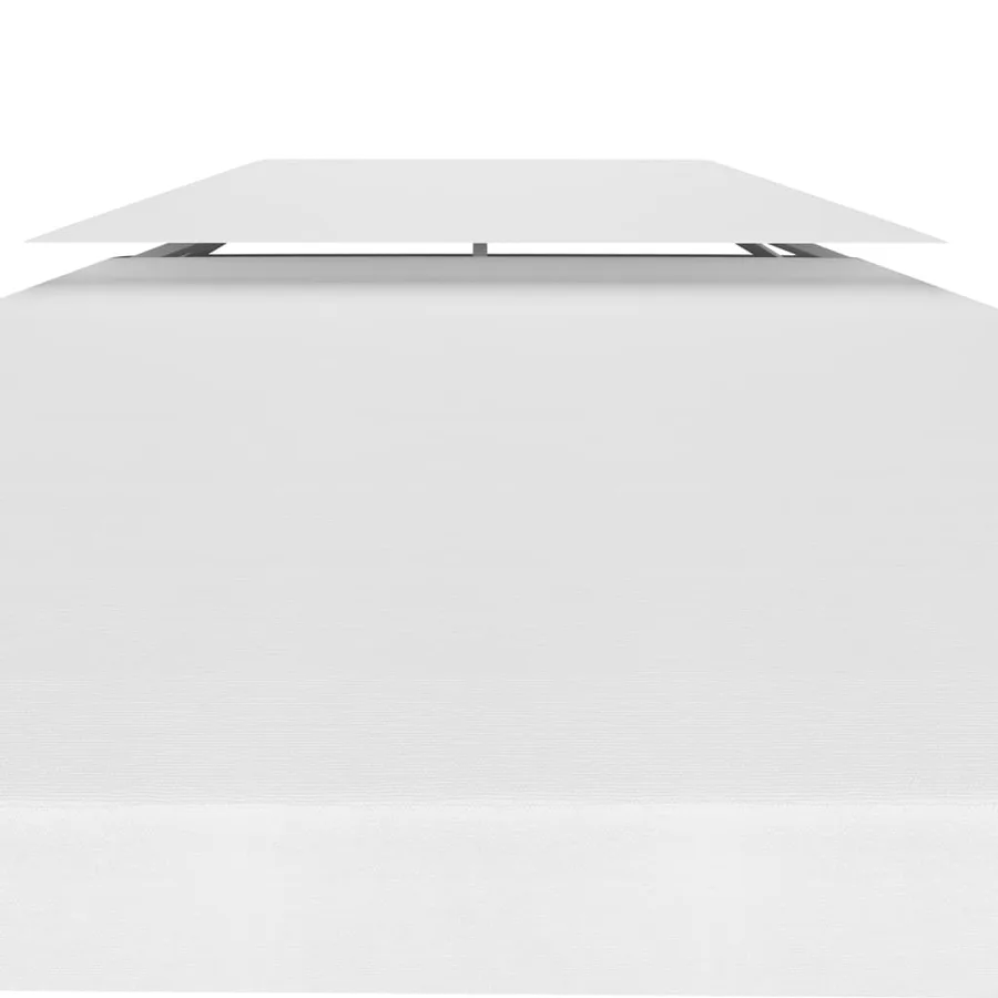 Toile de toit de belvédère 2 niveaux 310 g/m² 4x3 m Blanc - 5