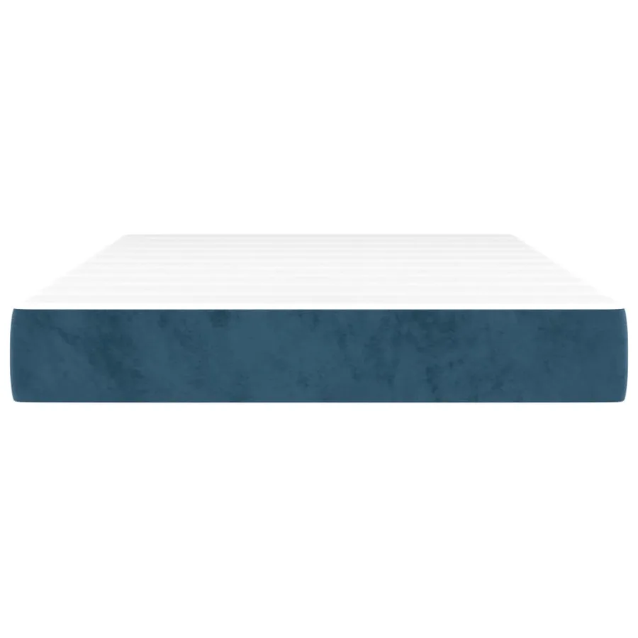 Matelas de lit à ressorts ensachés fermeté moyenne Bleu foncé 120x200x20 cm - 3