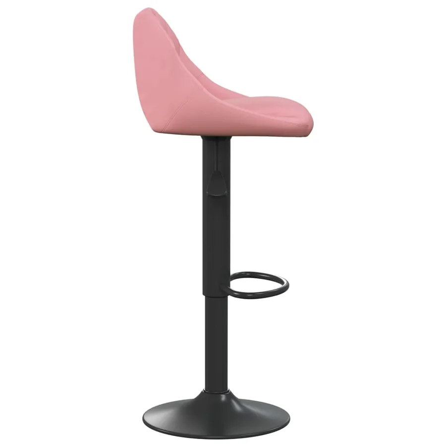 Tabourets de bar lot de 2 rose velours - 5
