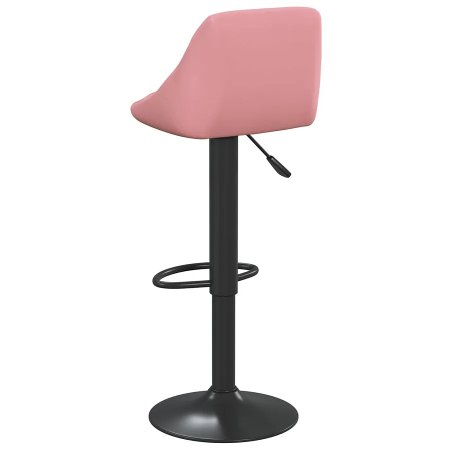 Tabourets de bar lot de 2 rose velours - 6