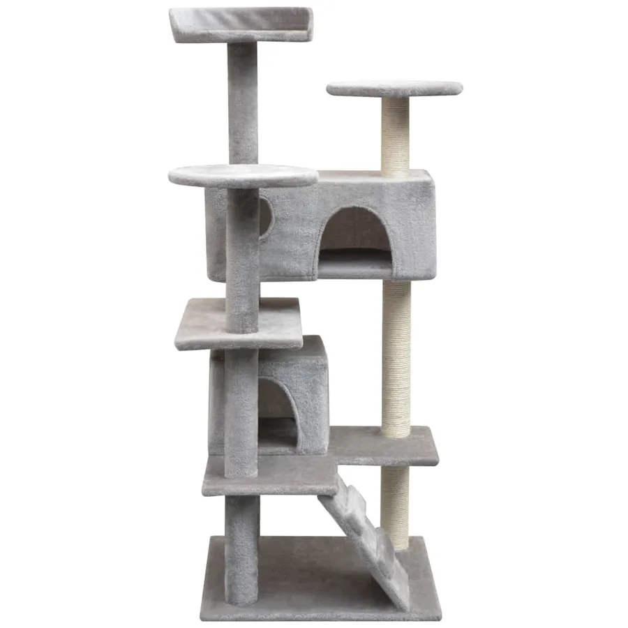 Arbre à chat avec griffoirs en sisal 125 cm Gris - 2