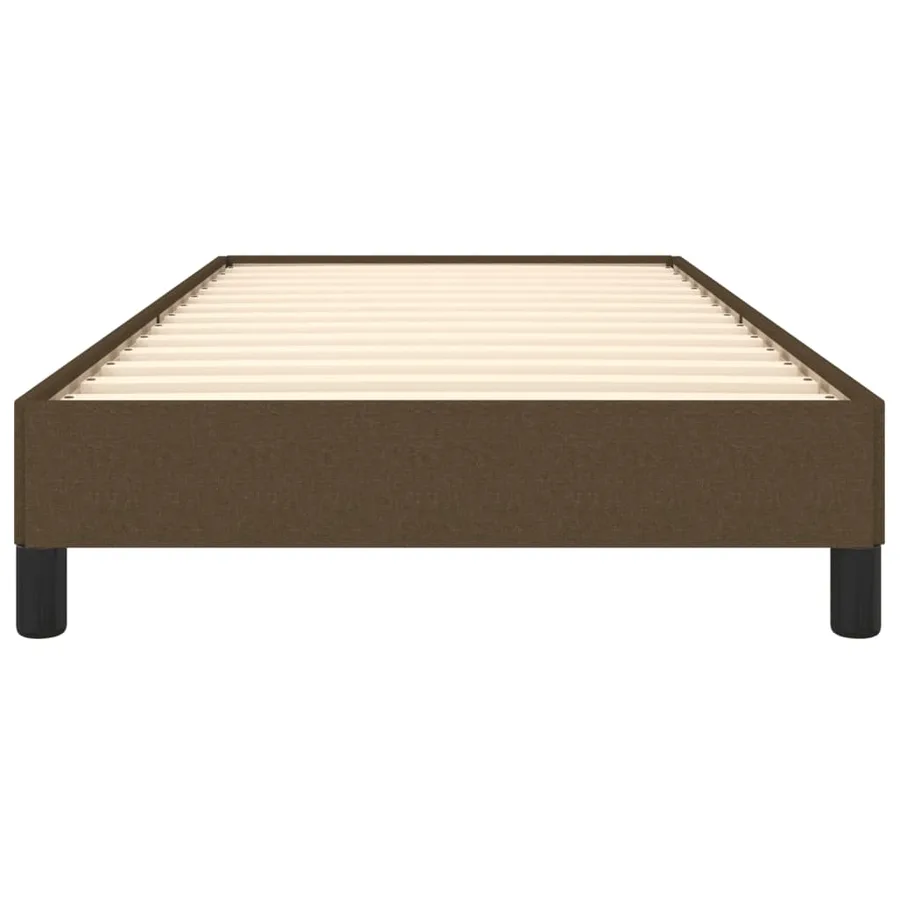 Cadre de lit sans matelas marron foncé 100x200 cm tissu - 5
