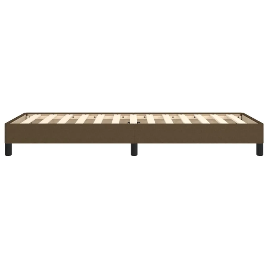 Cadre de lit sans matelas marron foncé 100x200 cm tissu - 6