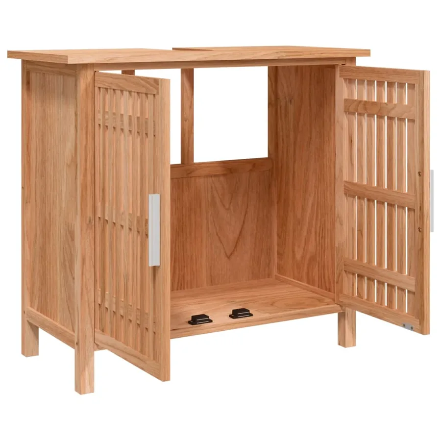 Armoire de salle de bain 66x29x61,5 cm Bois massif de noyer - 4