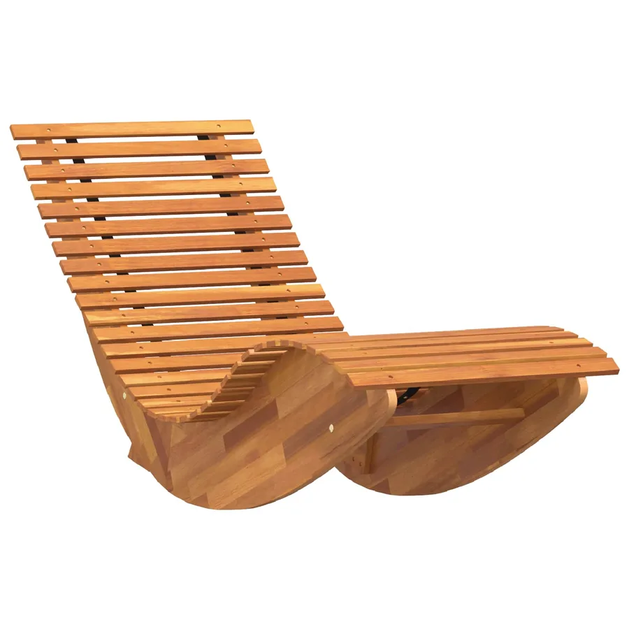 Chaises longues basculantes lot de 2 bois d'acacia - 4