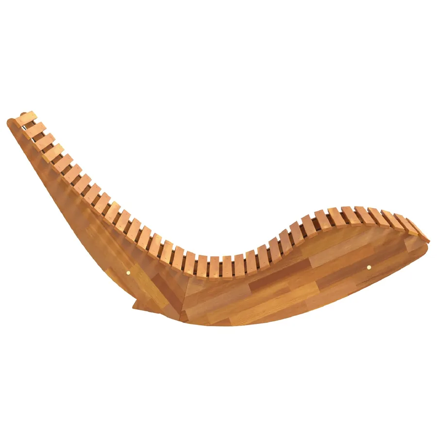 Chaises longues basculantes lot de 2 bois d'acacia - 6