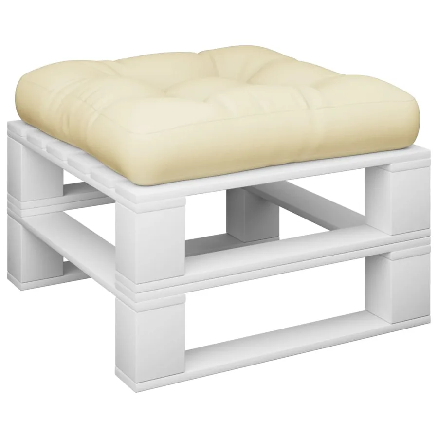 Coussin de palette sable 58x58x10 cm tissu - 3
