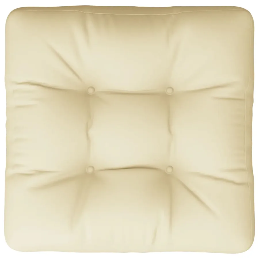 Coussin de palette sable 58x58x10 cm tissu - 6