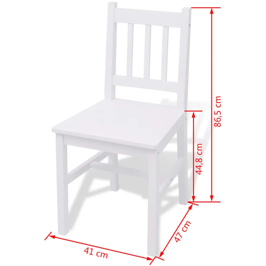 Ensemble de salle à manger trois pièces Pinède Blanc - 7
