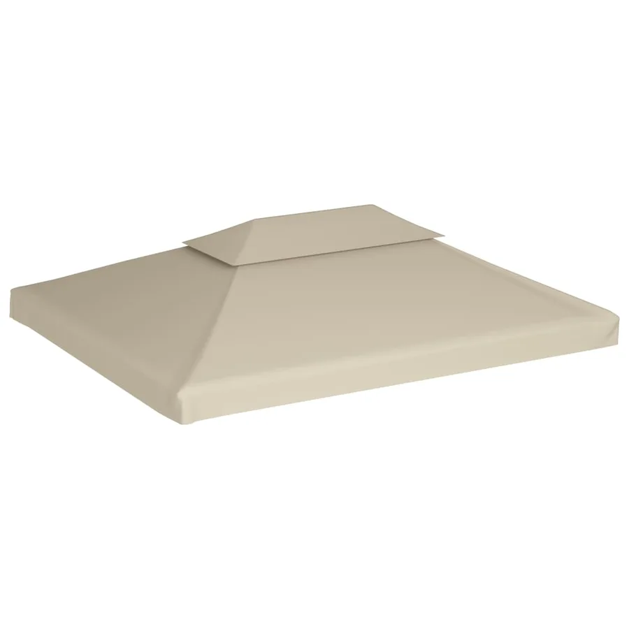 Recouvrement de remplacement d'auvent 310 g/m² Beige 3 x 4 m - 2