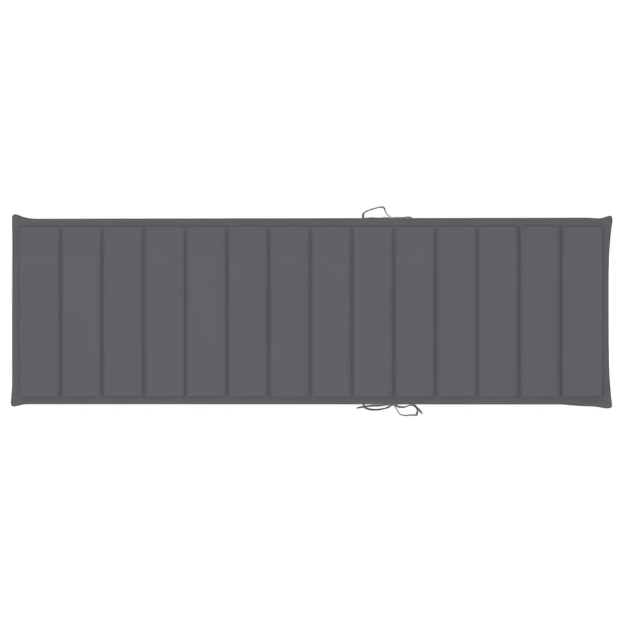 Chaises longues lot de 2 avec table et coussins Acacia solide - 14