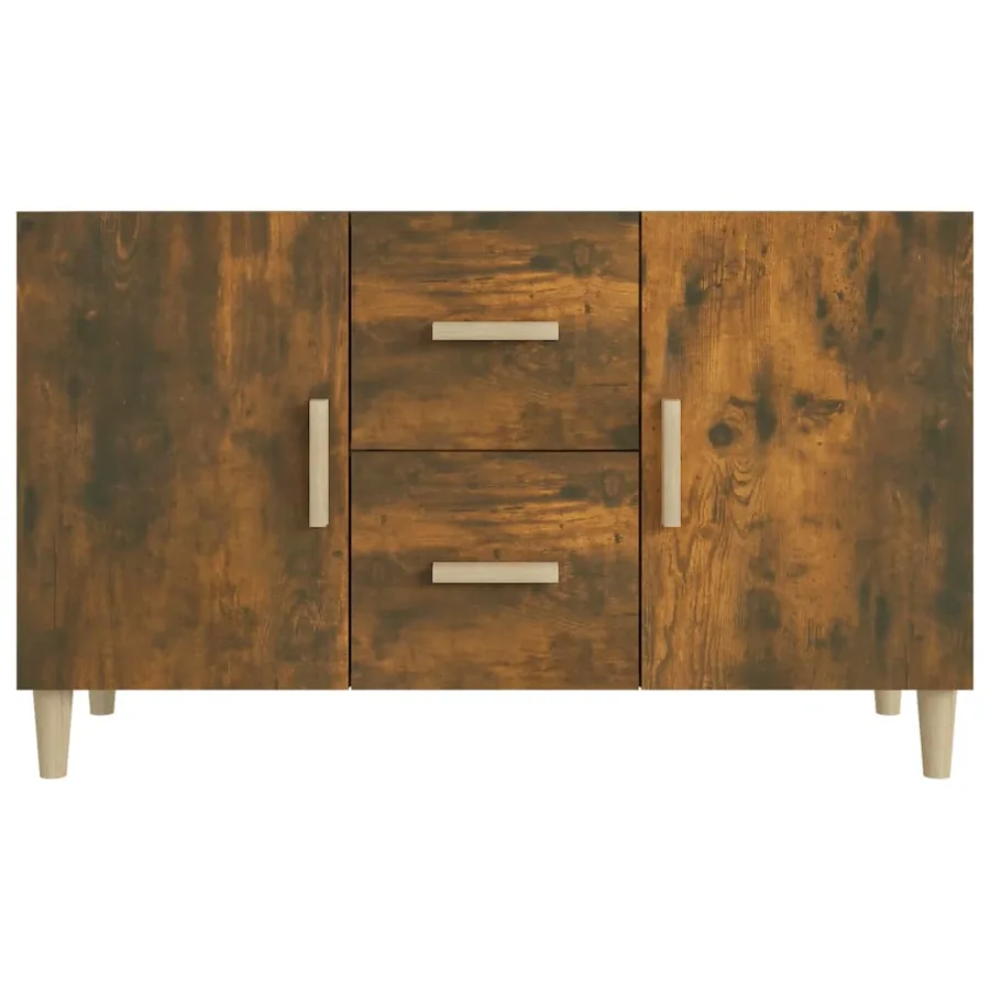 Buffet chêne fumé 100x36x60 cm bois d'ingénierie - 3